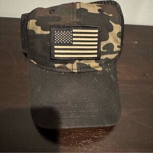 Camo Flag Patch Men's Hat